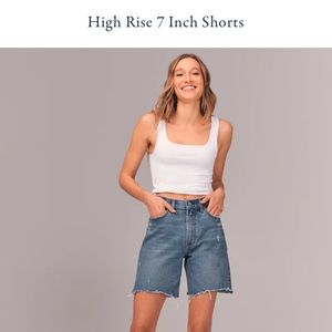 NEVER WORN Abercrombie High Rise Denim Jean Shorts
